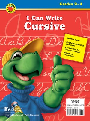 cover image of I Can Write Cursive, Grades 2 - 4